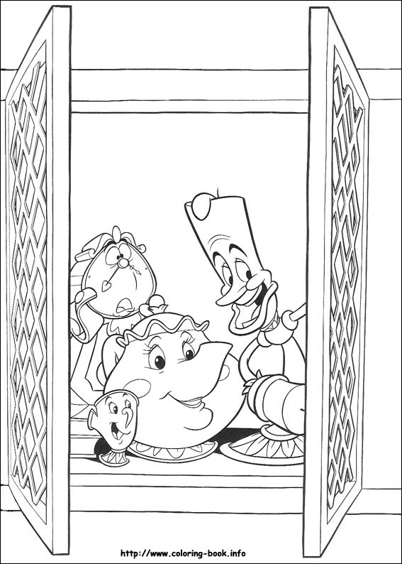 Beauty and the Beast coloring picture